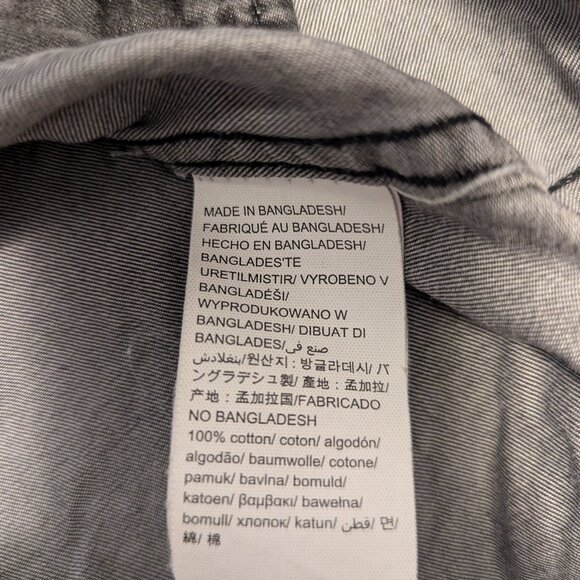 Men's Calvin Klein Black Denim Button-Up - Picture 3 of 8